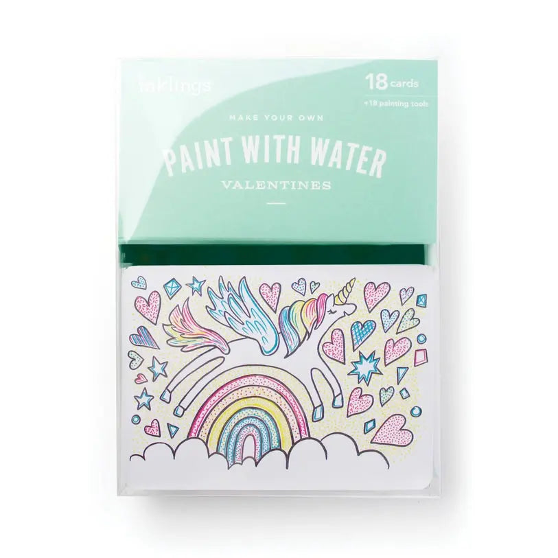 Paint with Water Valentines - Unicorn Inklings