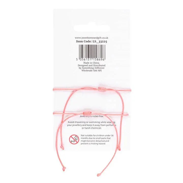 Pair of Besties Enamel Heart Charm Friendship Bracelets Something Different Wholesale