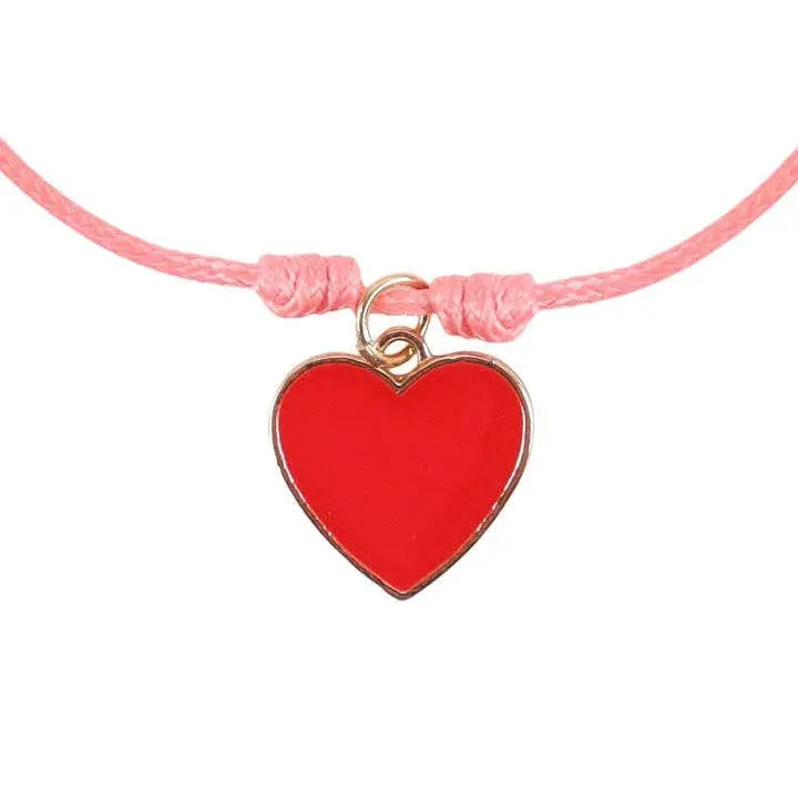 Pair of Besties Enamel Heart Charm Friendship Bracelets Something Different Wholesale