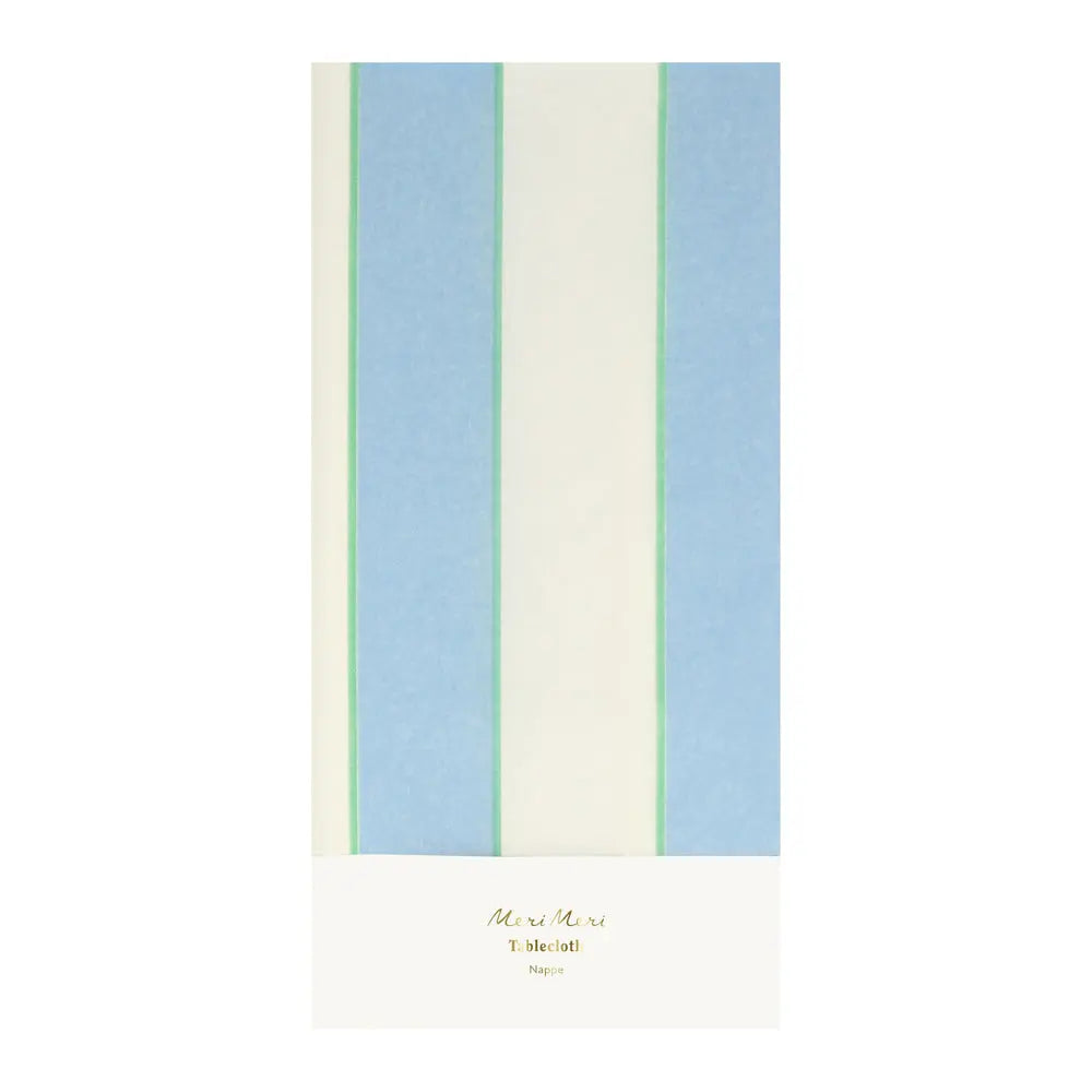 Pale Blue Stripe Tablecloth Meri Meri