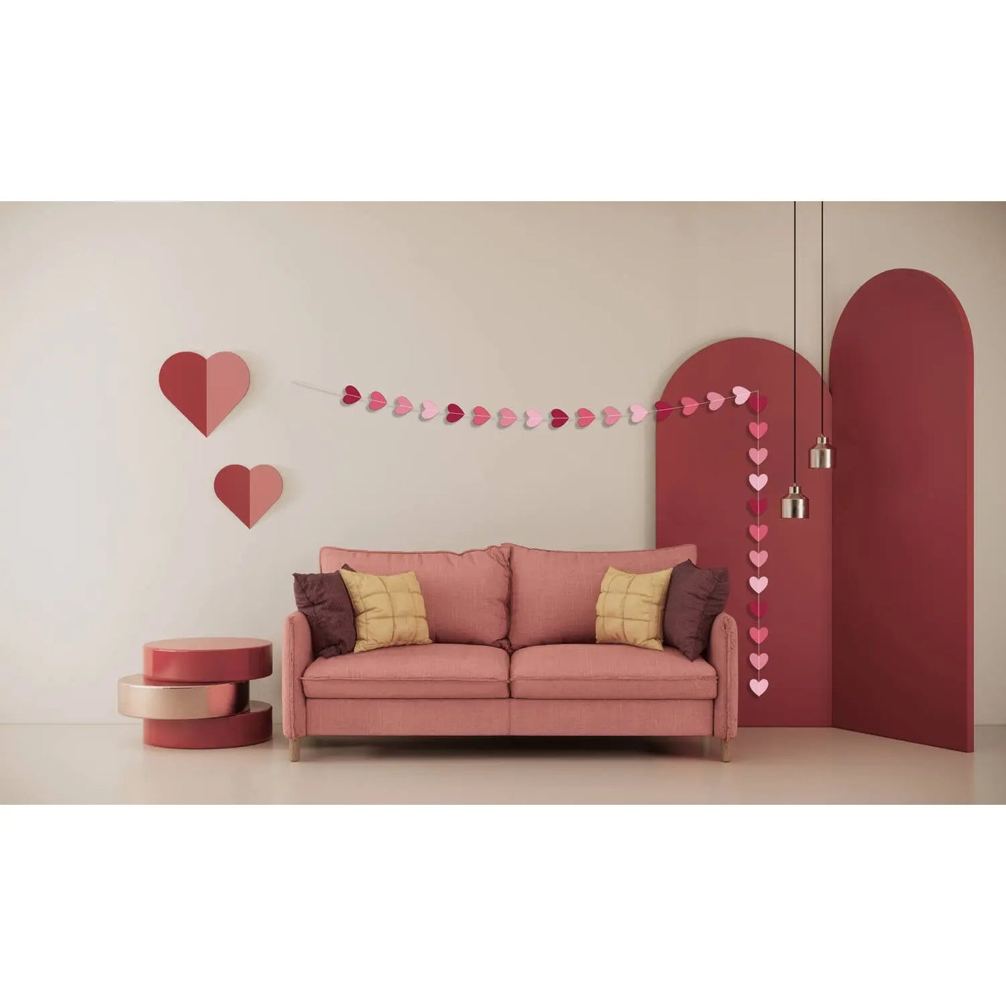 Paper Garland XS Hearts - 3 m Folat