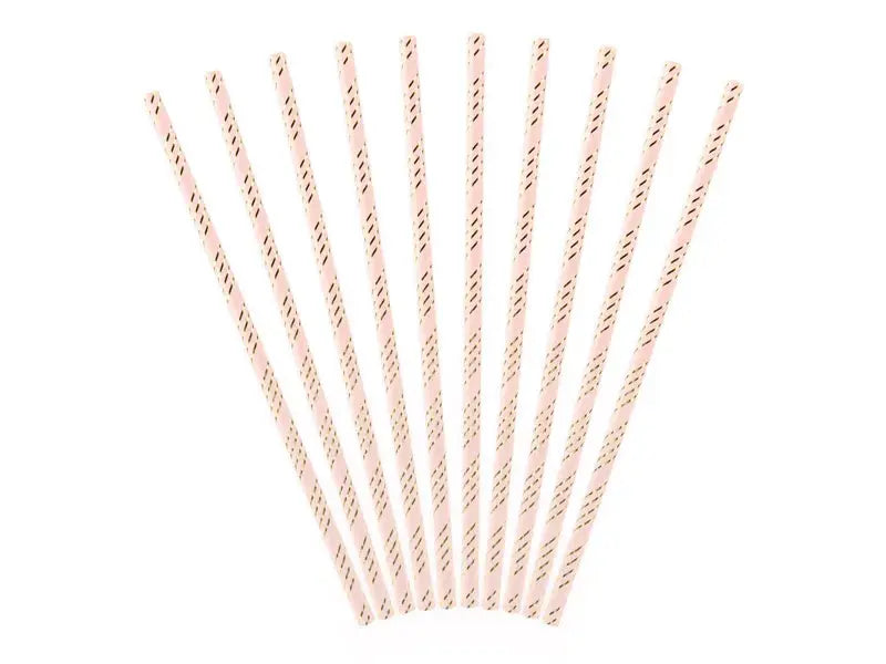 Paper Straws, light pink 19.5cm Partydeco