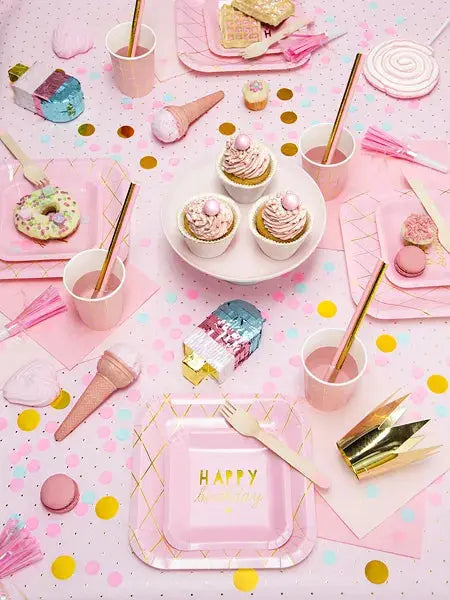 Paper Straws, light pink , 19.5cm Partydeco