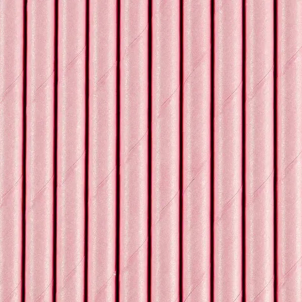 Paper Straws, light pink , 19.5cm Partydeco