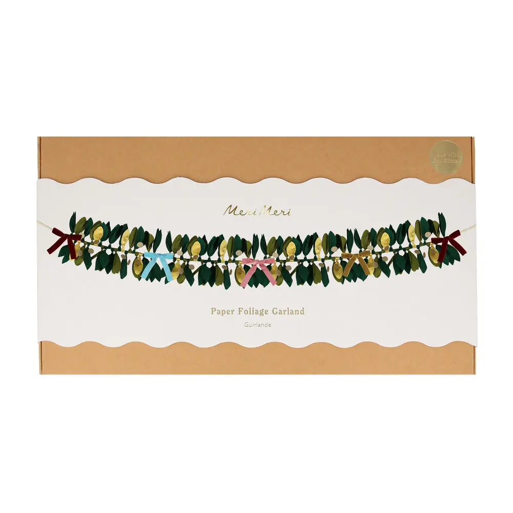 Paper festive foliage garland Meri Meri