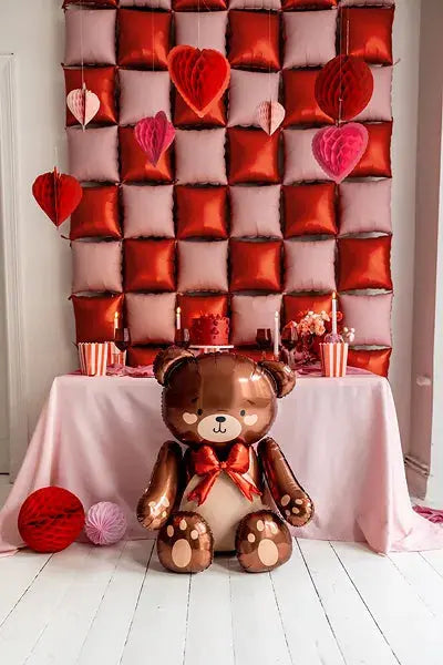 Paper honeycomb decorations Hearts, mix, 20-30 cm Partydeco