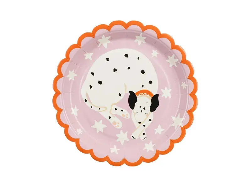 Paper plates Dalmatian, 18x18 cm, mix Partydeco