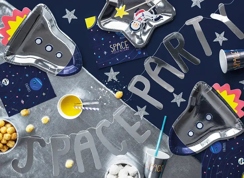 Paper plates Space Party - Rocket Partydeco