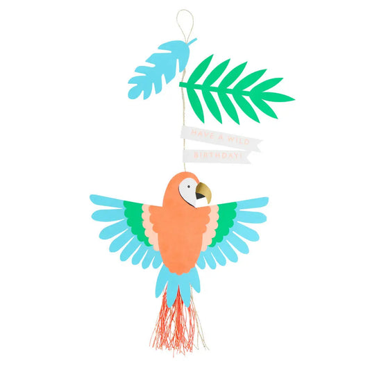 Parrot decoration birthday card Meri Meri