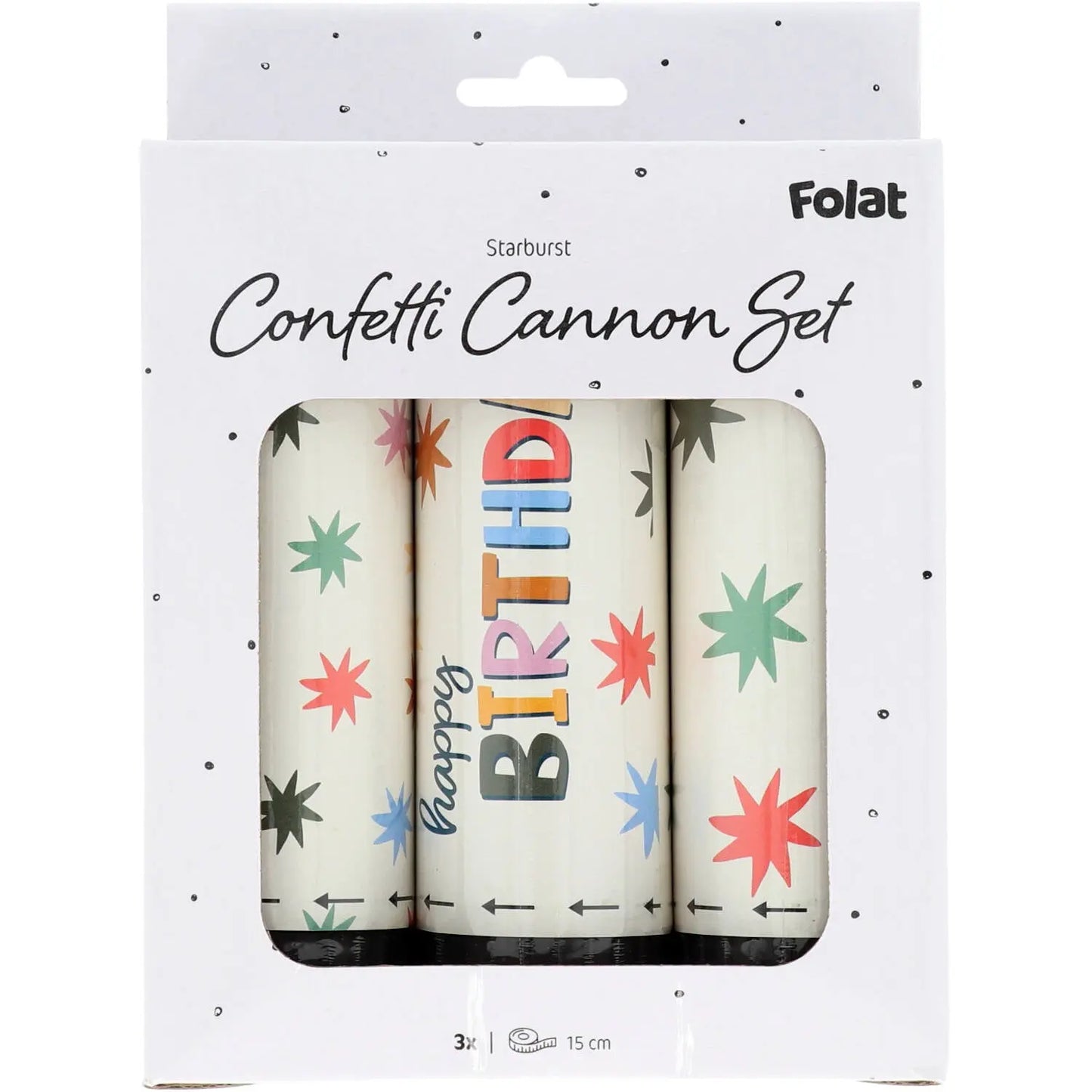 Party Popper Mini - Starburst - 3 pieces Folat