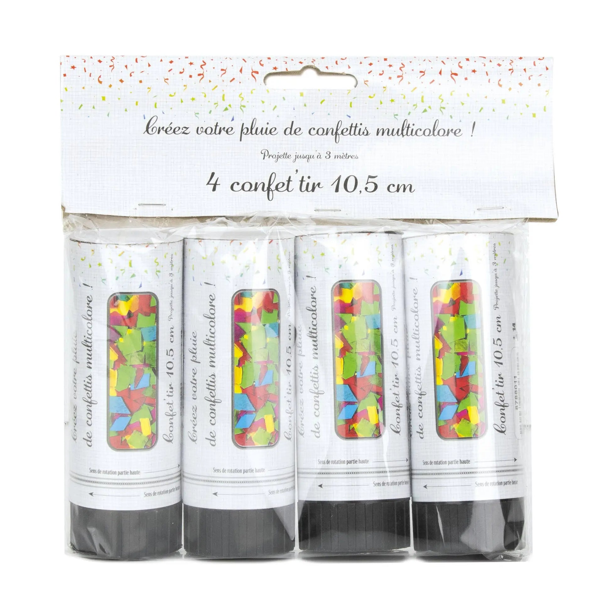 Party Pro - CONFETTI CANNON X 4 X 10.5CM Party Pro