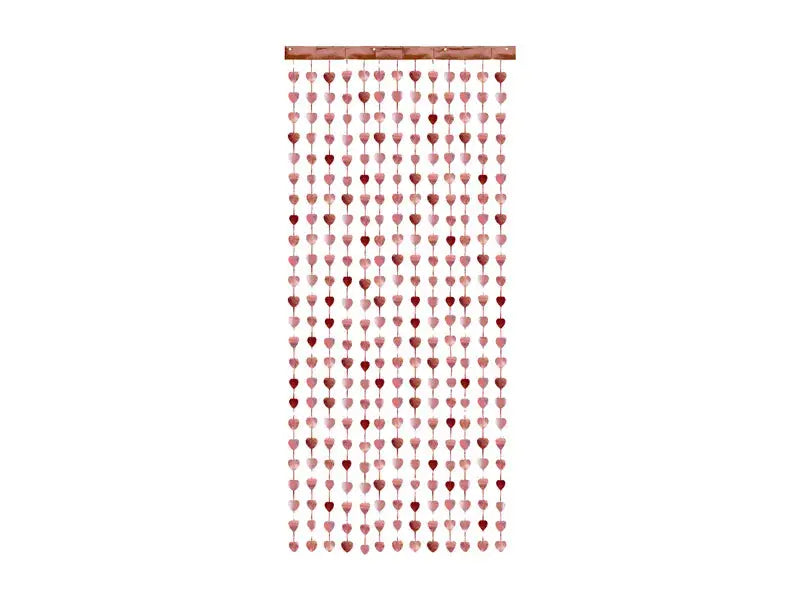 Party curtain - Hearts, rose gold, 100x245cm Unique