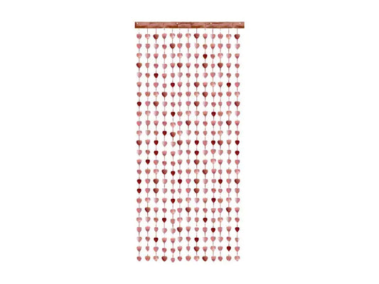 Party curtain - Hearts, rose gold, 100x245cm Unique