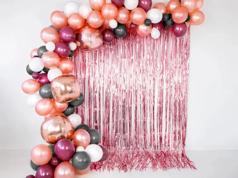 Party curtain, rose gold, 90x250cm Partydeco