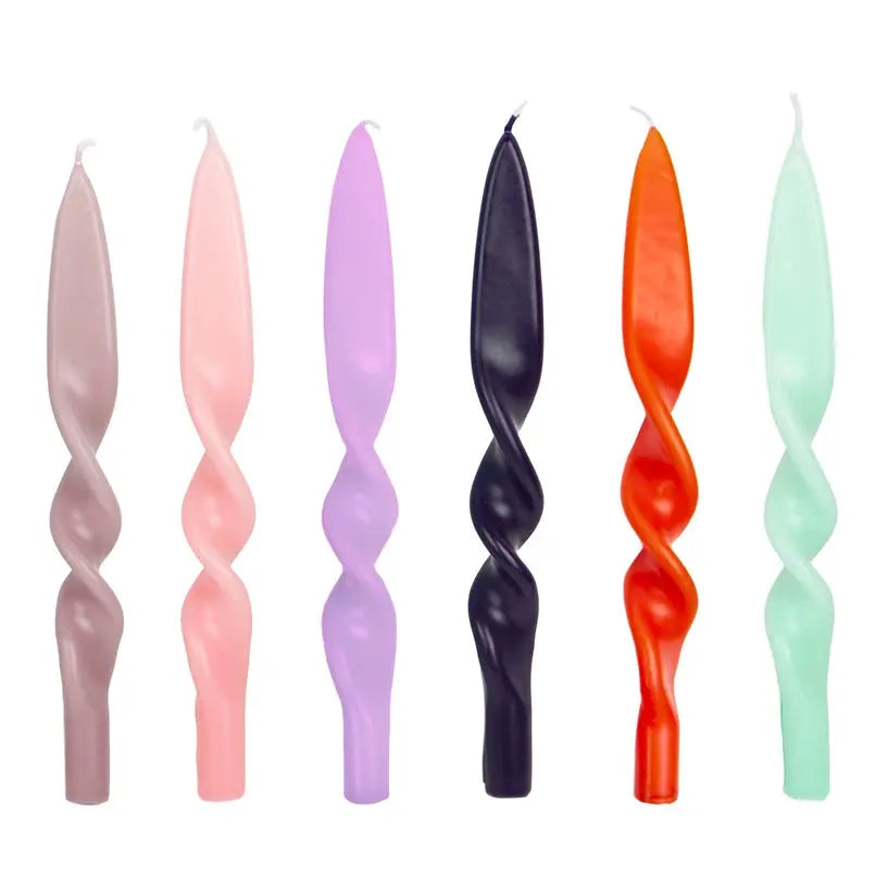 Pastel Coloured Twisted Candles - Price per Candle Talking Tables