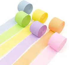 Pastel Crepe Paper Streamers (x 5) Meri Meri