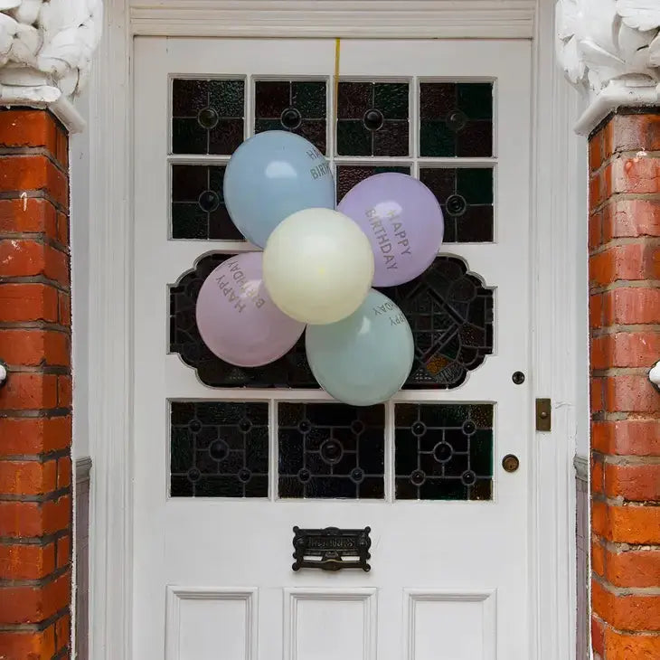 Pastel Happy Birthday Balloons - 5 Pack Talking Tables