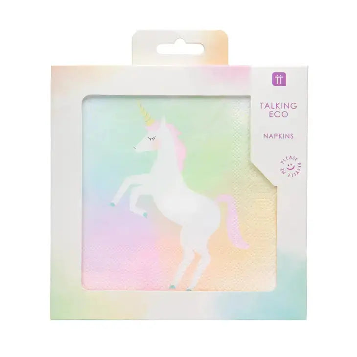 Pastel Unicorn Napkins - 20 Pack Talking Tables