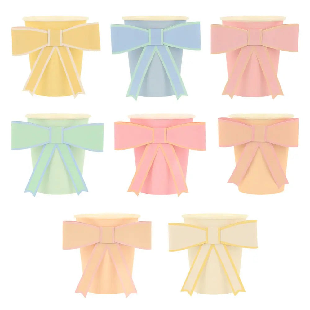 Pastel bow cups Meri Meri
