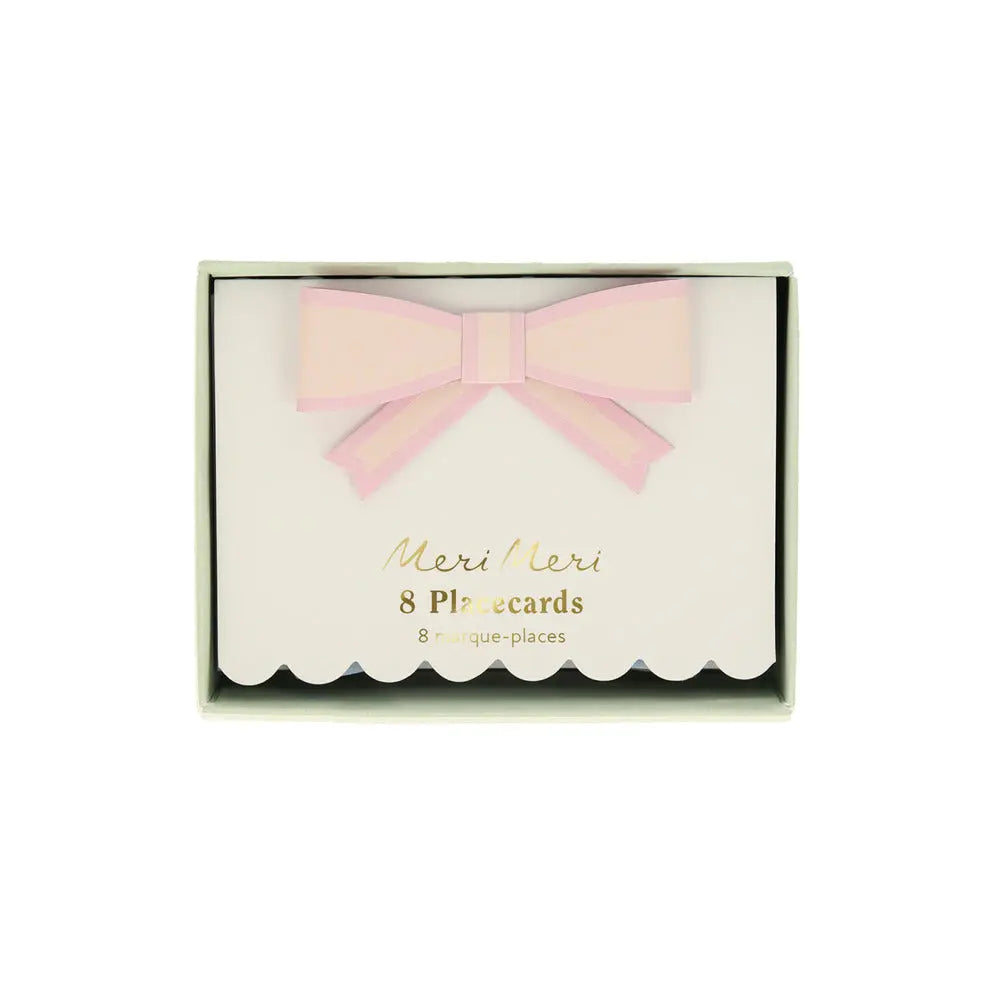 Pastel bow place cards Meri Meri