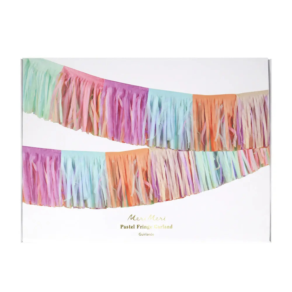Pastel fringe garland Meri Meri