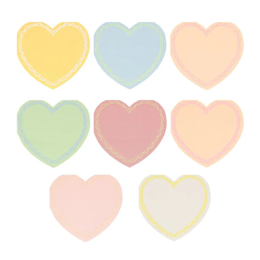Pastel heart napkins S Meri Meri