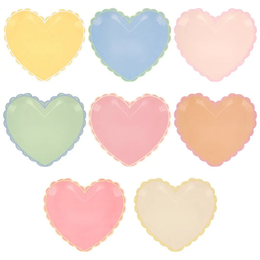 Pastel heart plates L Meri Meri