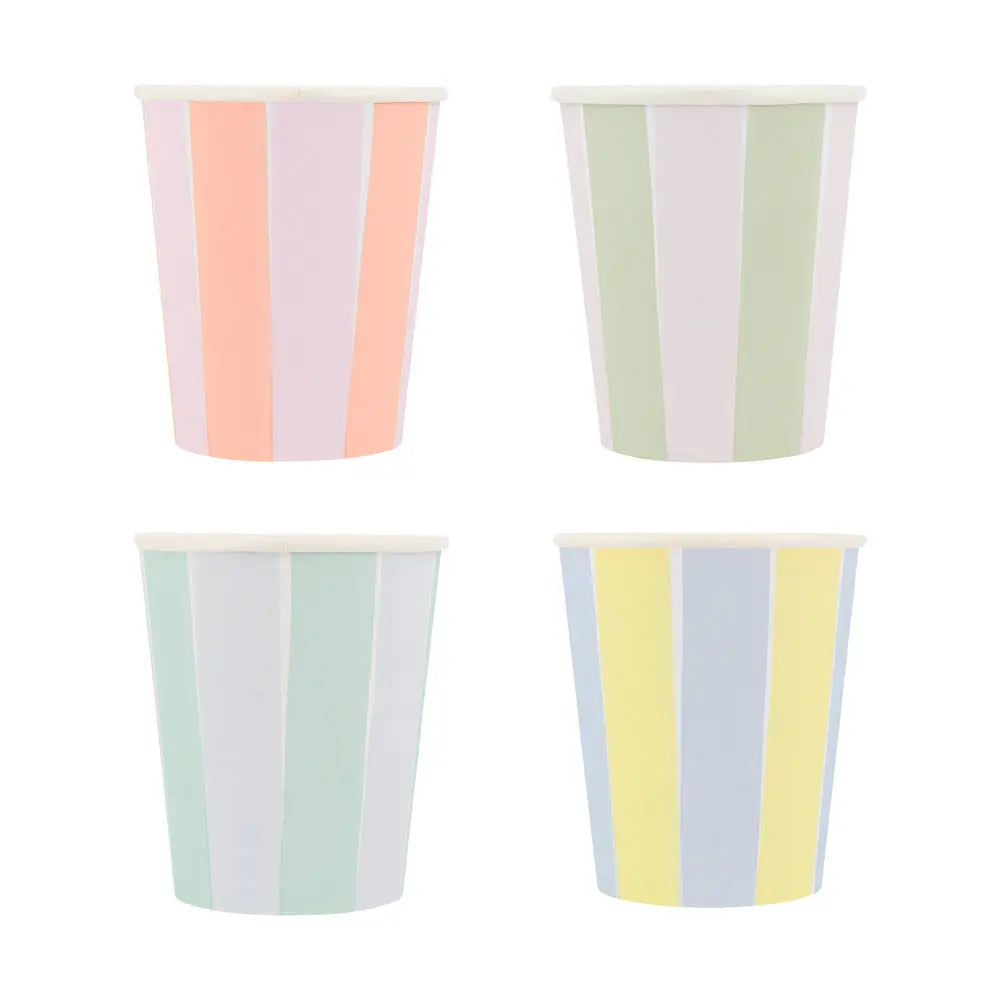 Pastel stripe cups Meri Meri