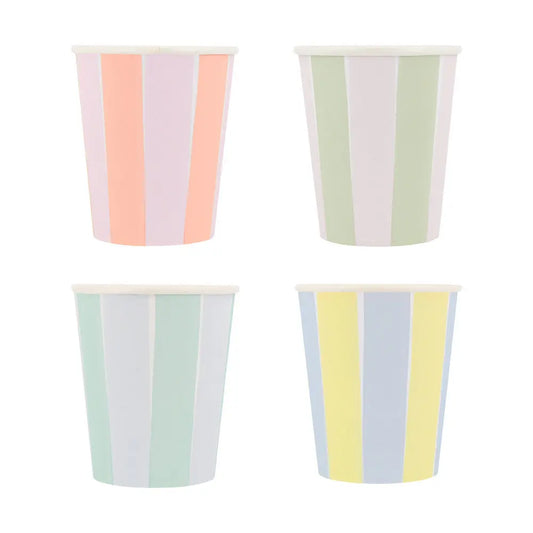 Pastel stripe cups Meri Meri