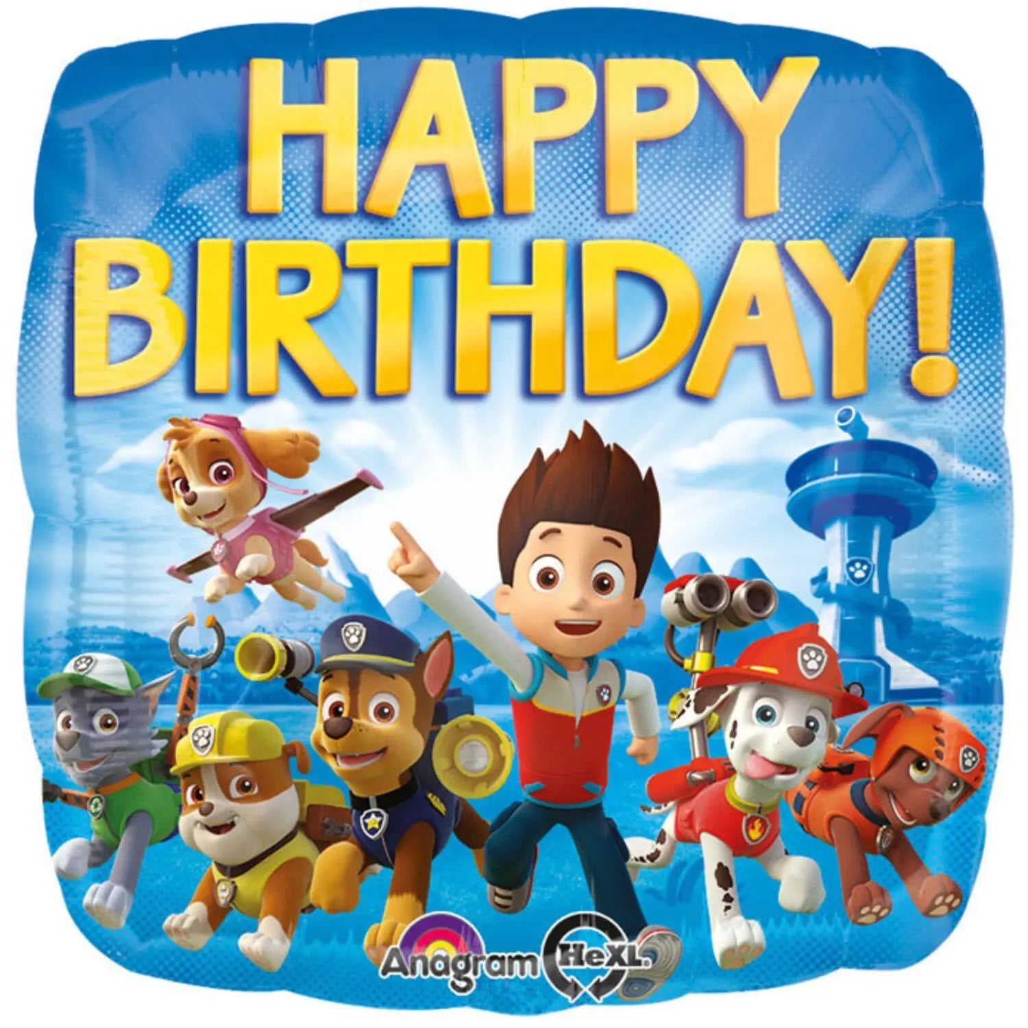 Paw Patrol - Happy Birthday Foil Balloon Anagram