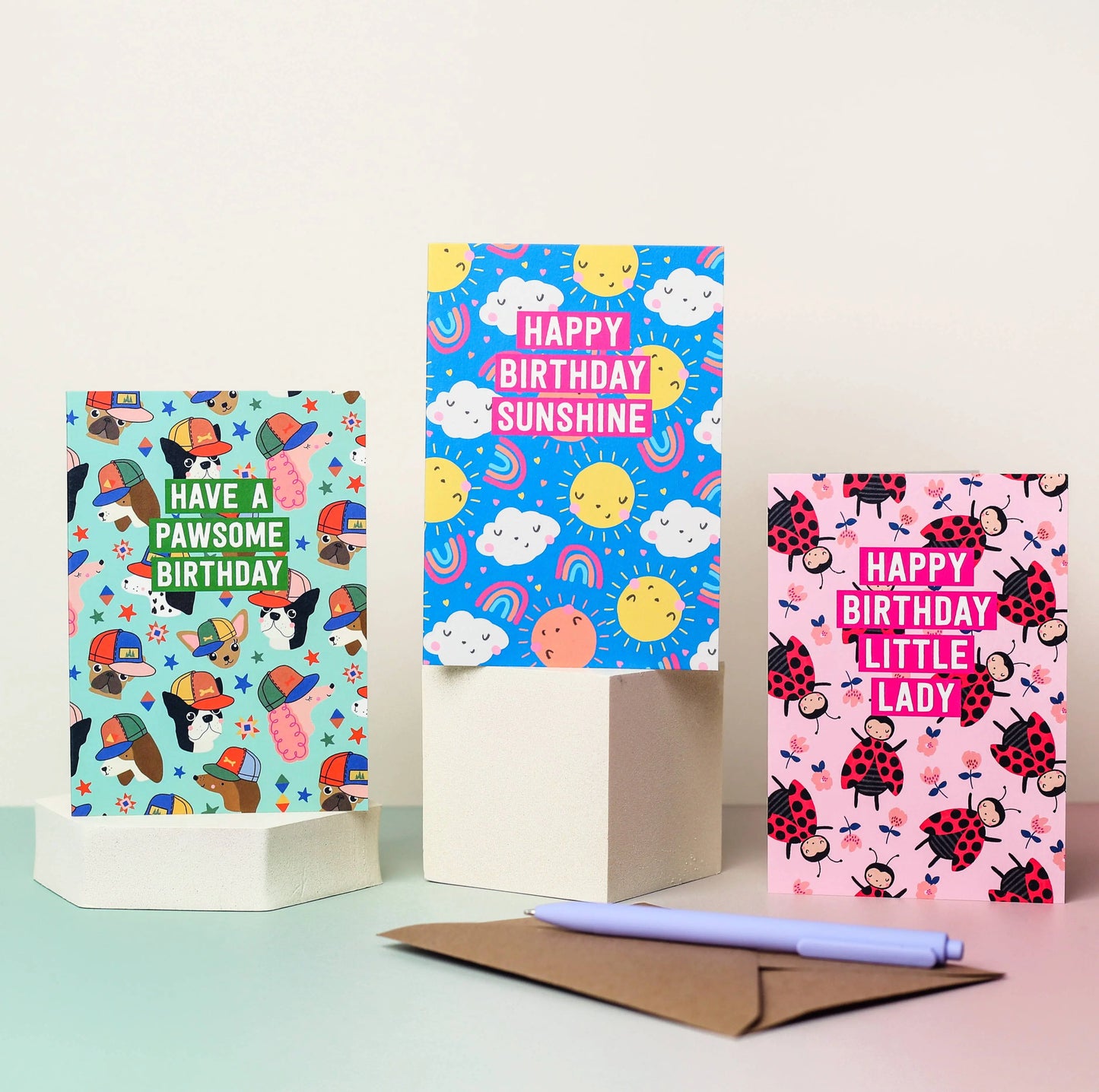 Pawsome Birthday Card | Dog Birthday Card for Kids Mifkins