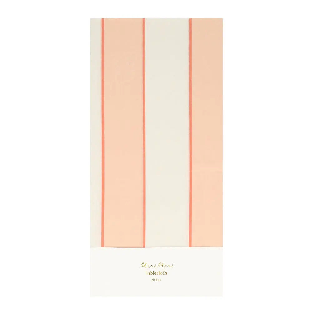 Peach Stripe Tablecloth Meri Meri