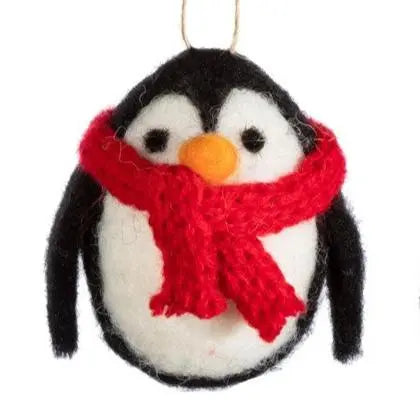 Penguin Felt Decoration - With scarf SASS AND BELLE