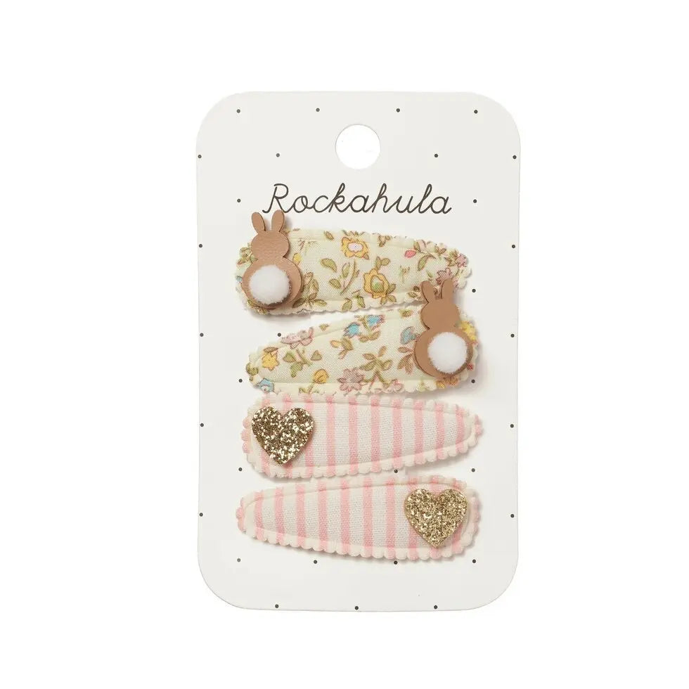 Petal Bunny Fabric Clip Set Rockahula