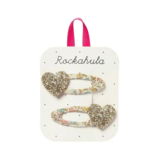 Petal Glitter Heart Clips Rockahula