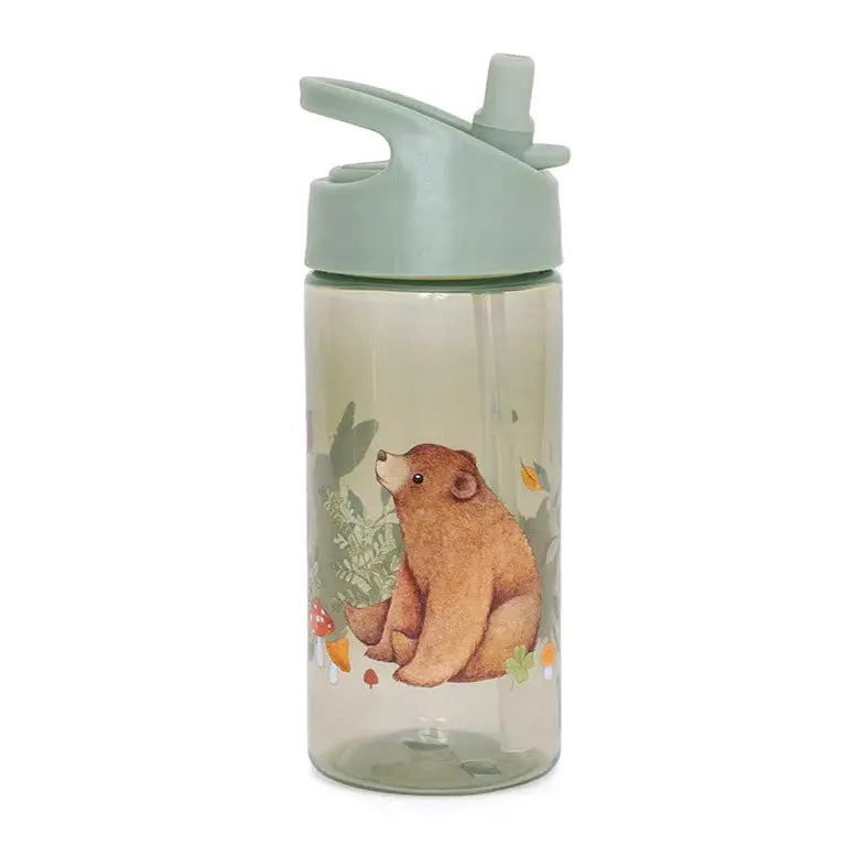 Petit Monkey drinking bottle Bear and Friends green sage Petit Monkey