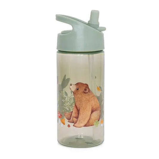 Petit Monkey drinking bottle Bear and Friends green sage Petit Monkey