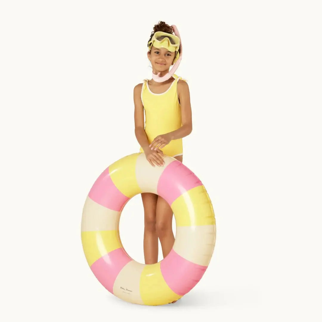 Petites Pommes 90cm Sally Swim Ring - BubbleGumm Pastel Yellow Petites Pommes