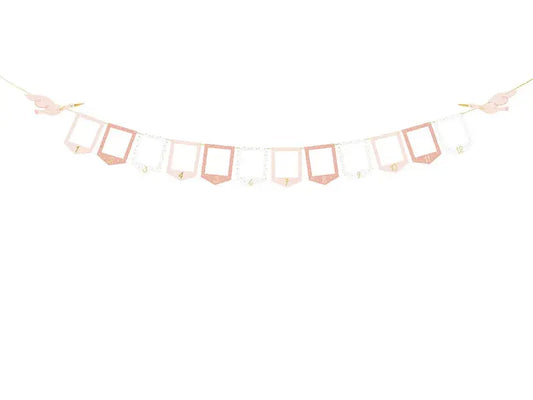 Photo frame garland - Stork, 10.5x15 cm, mix Partydeco