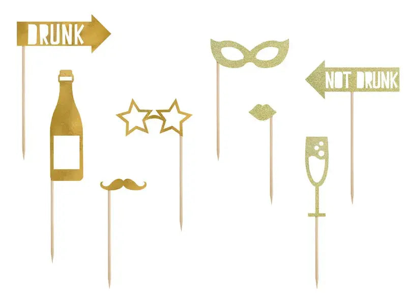 Photo props Let's Celebrate, mix, gold Partydeco