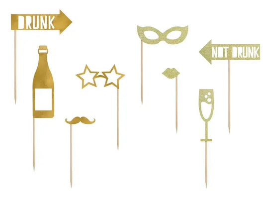 Photo props Let's Celebrate, mix, gold Partydeco