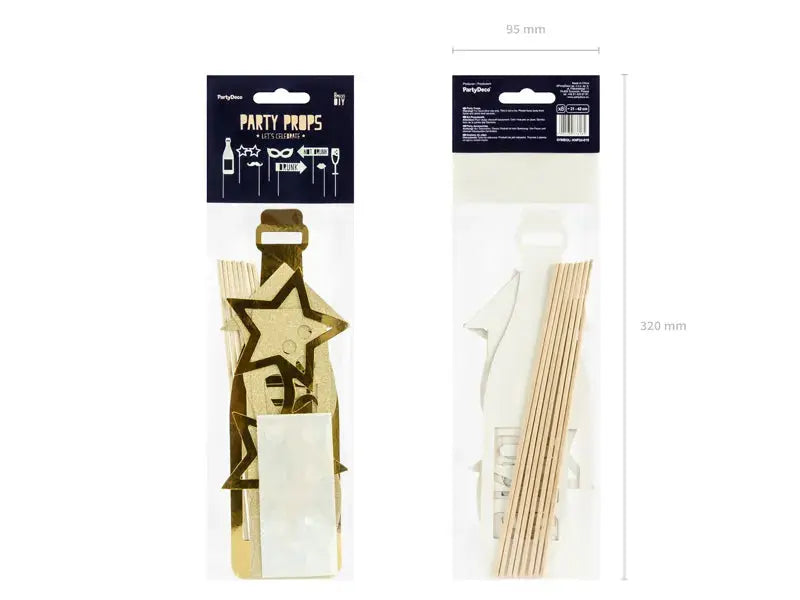 Photo props Let's Celebrate, mix, gold Partydeco