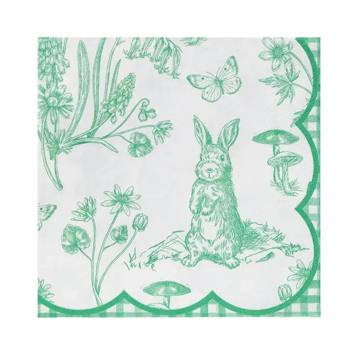 Pierre Easter Rabbit Paper Napkins - 20 Pack Talking Tables