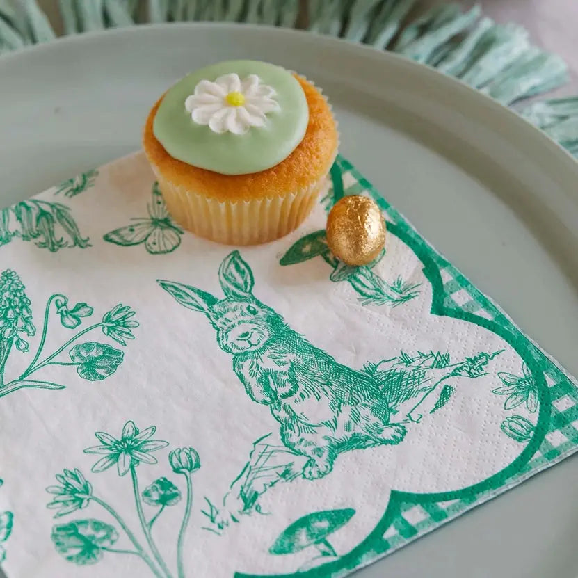 Pierre Easter Rabbit Paper Napkins - 20 Pack Talking Tables