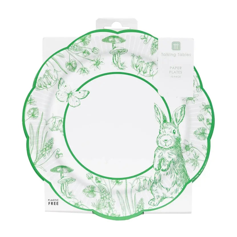 Pierre Rabbit Easter Plates - 10 Pack Talking Tables
