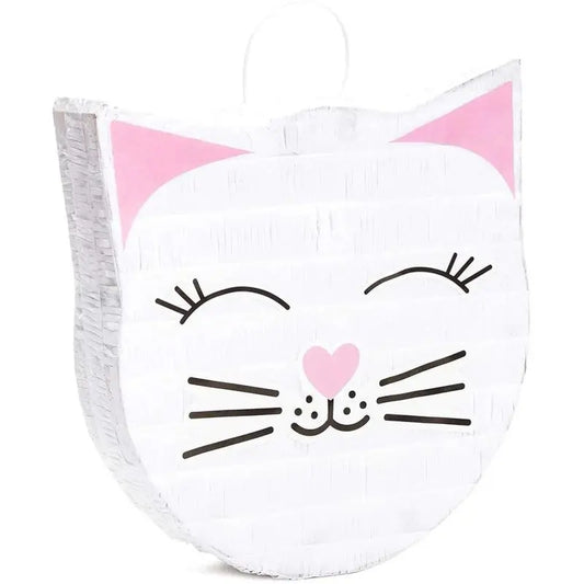 Pinata White cat 35.6 X 32.5 X 8 CM cotillons Alsace