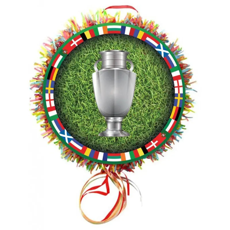 Pinata to pull 2 faces Football Cup 30cm cotillons Alsace