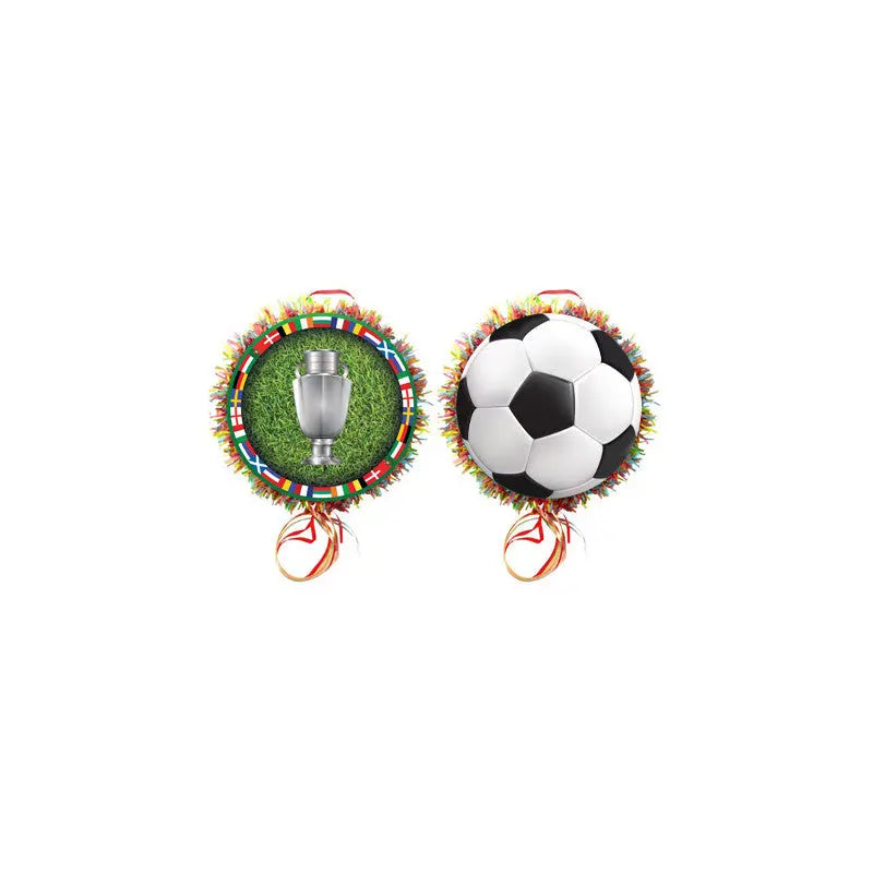 Pinata to pull 2 faces Football Cup 30cm cotillons Alsace