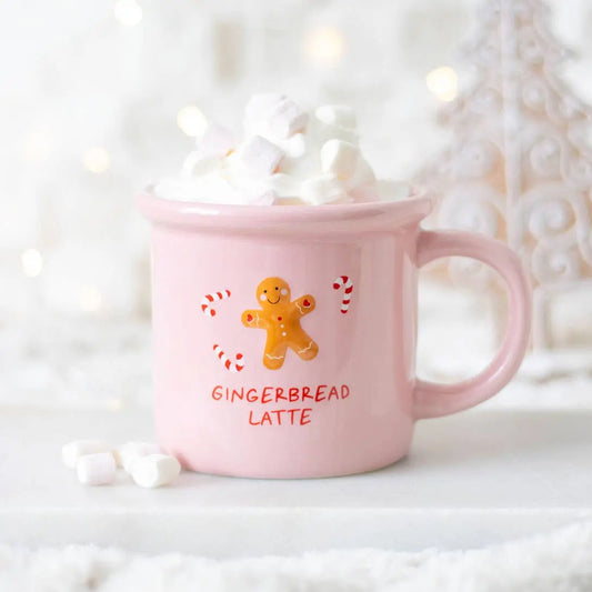 Pink Gingerbread Latte Christmas Mug Something Different Wholesale