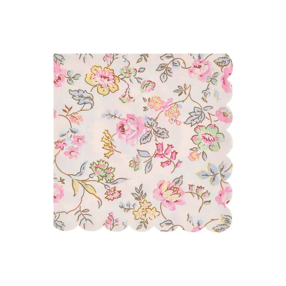 Pink chintz napkins L Meri Meri